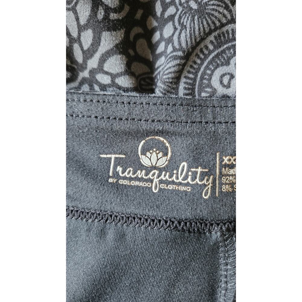 Tranquility Womens Skort XXL Black Gray Geometric Pull On Athletic Stretch - Picture 6 of 7